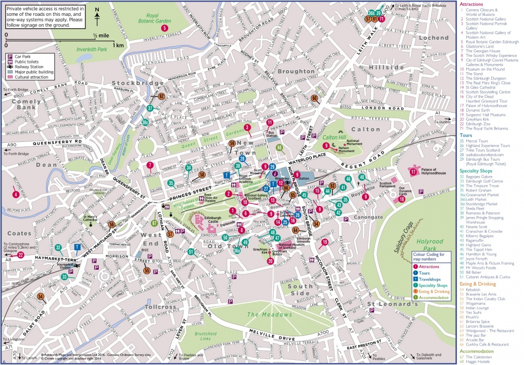Edinburgh Tourist Map - Printable Map Of Edinburgh