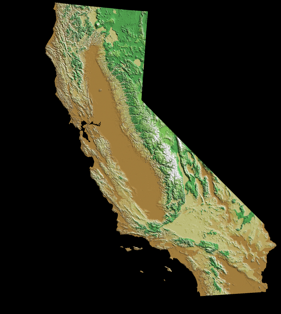 Elevation Map Of California, Usa - Mapsroom | Mapsroom - California Topographic Map Elevations