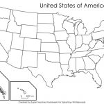 Empty United States Map   50 States Map Blank Printable