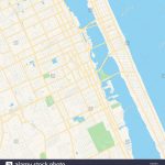Empty Vector Map Of Daytona Beach, Florida, Usa, Printable Road Map   Map Of Daytona Beach Florida