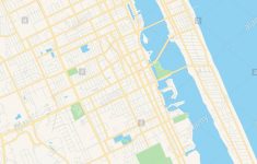 Empty Vector Map Of Daytona Beach, Florida, Usa, Printable Road Map – Map Of Daytona Beach Florida