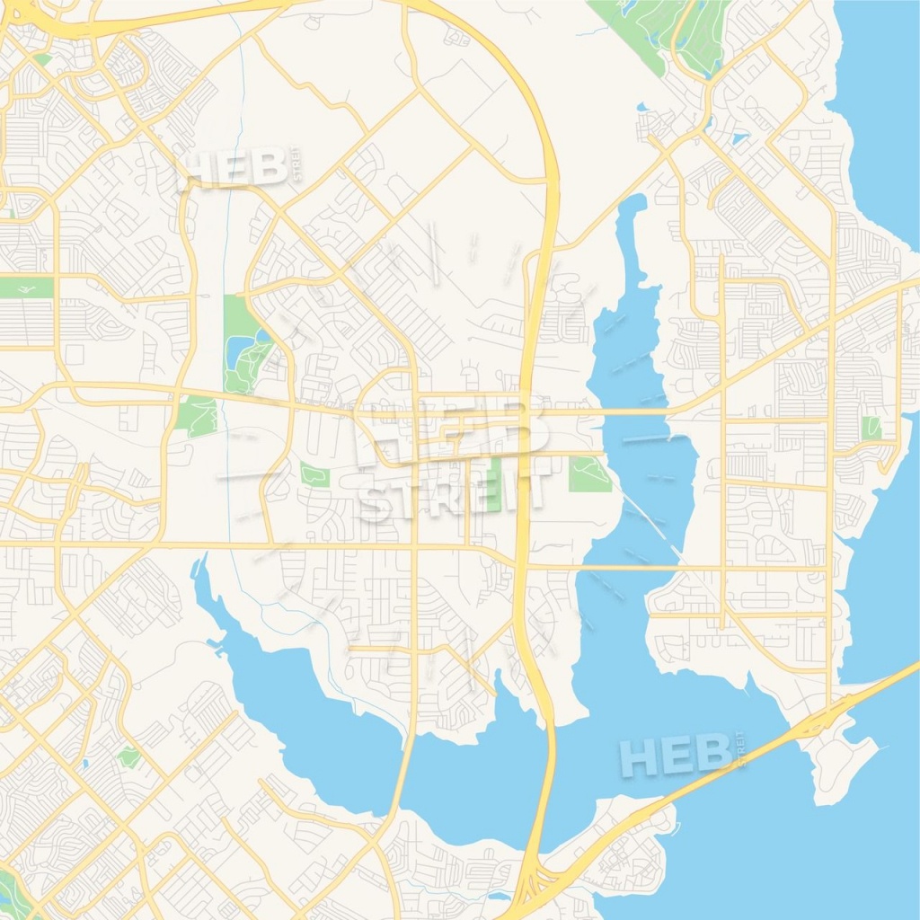 Empty Vector Map Of Rowlett, Texas, Usa | Maps Vector Downloads - Rowlett Texas Map