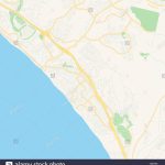 Empty Vector Map Of San Clemente, California, Usa, Printable Road   San Clemente California Map