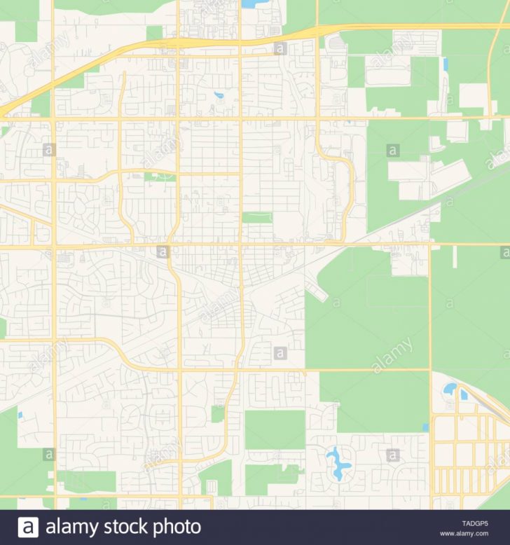 Empty Vector Map Of Tracy, California, Usa, Printable Road Map - Tracy ...