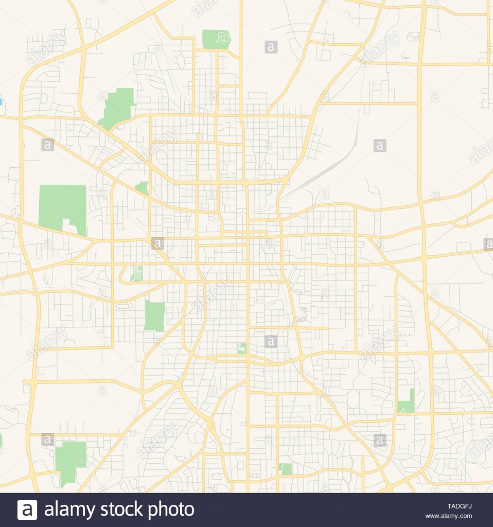 Empty Vector Map Of Tyler, Texas, Usa, Printable Road Map Created In - Tyler Texas Location Map