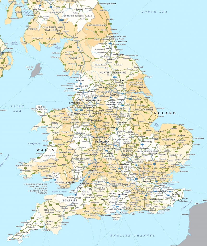 England Road Map - Printable Road Maps Uk