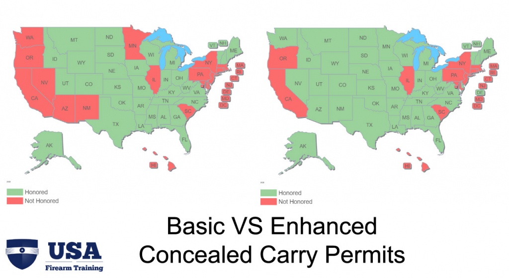 Enhanced Permits And Their Role In Concealed Carry Reciprocity - Florida Ccw Map