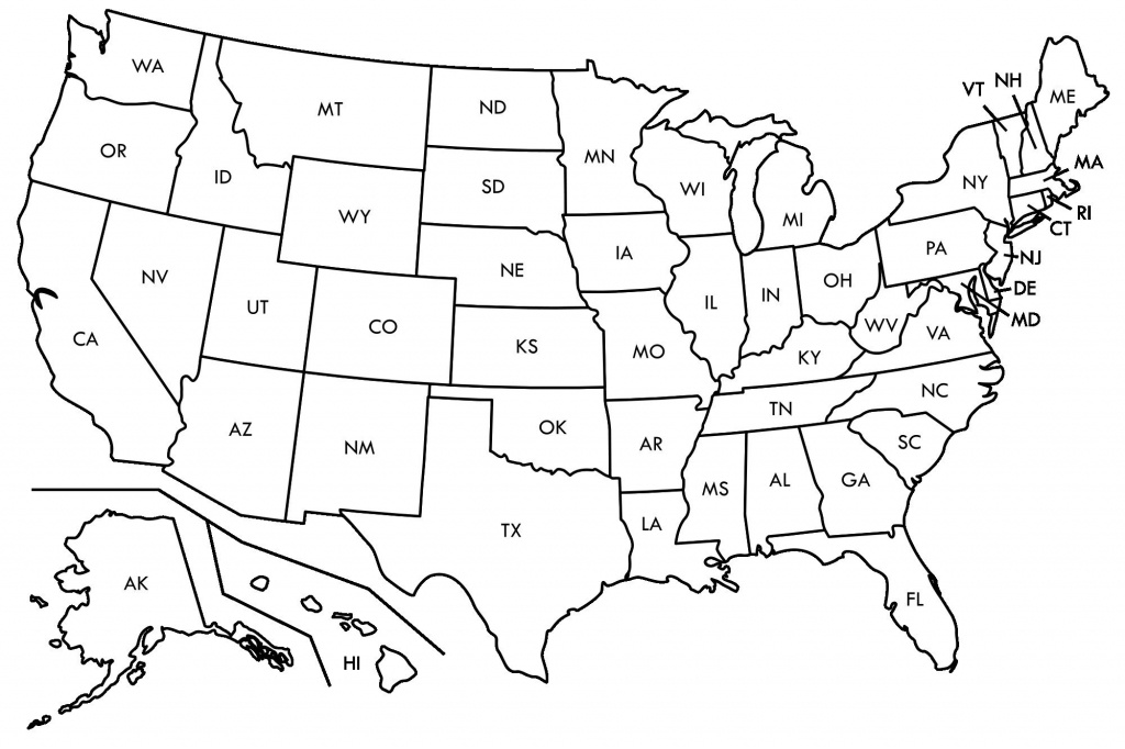 Enthralling Blank Ms Map Us Map Abbreviated States Blank U S Map - Blank Us State Map Printable