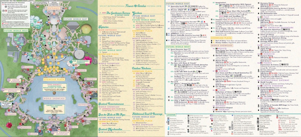Epcot Flower &amp;amp; Garden Festival Map 2019 At Walt Disney World - Epcot Florida Map