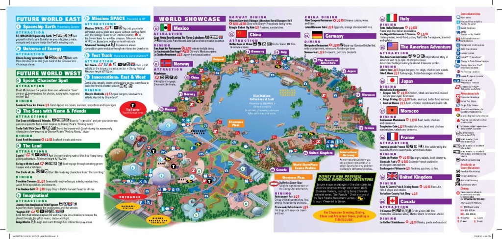 Epcot Map | Wdw -- Epcot | Disney World Map, Epcot Map, Disney Map - Printable Epcot Map 2017