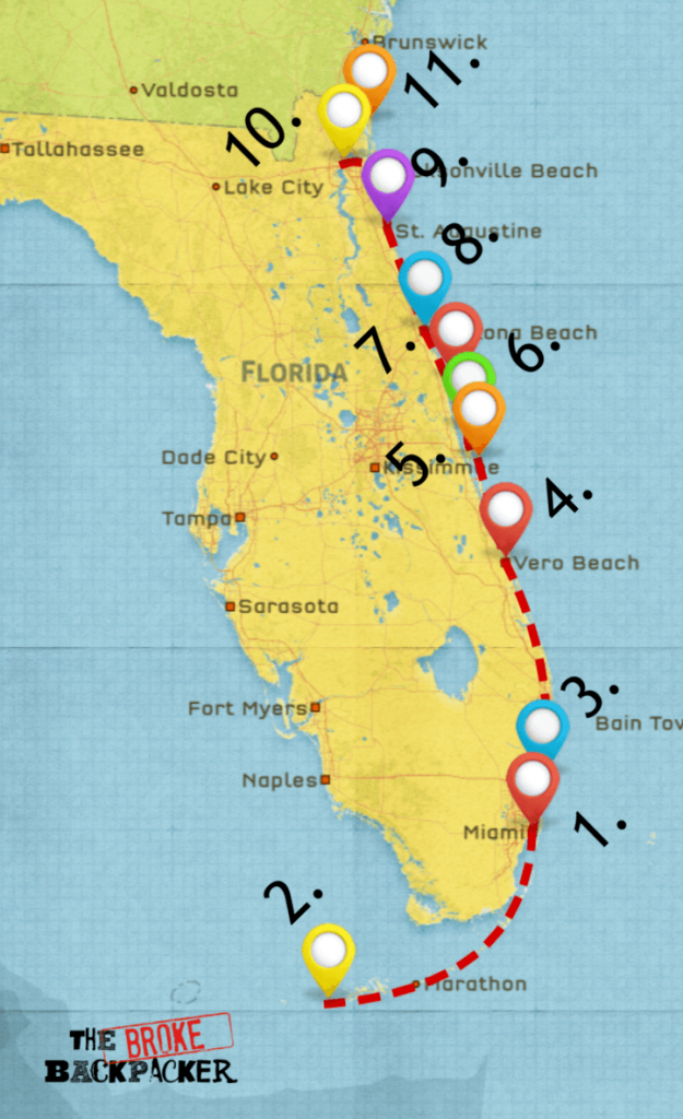 Epic Florida Road Trip Guide For July 2019 - Florida Road Trip Map