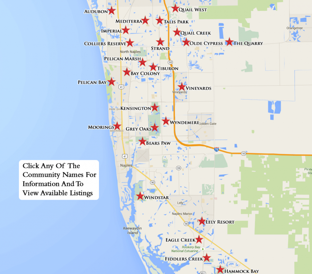 Equity Courses Map - Naples On A Map Of Florida