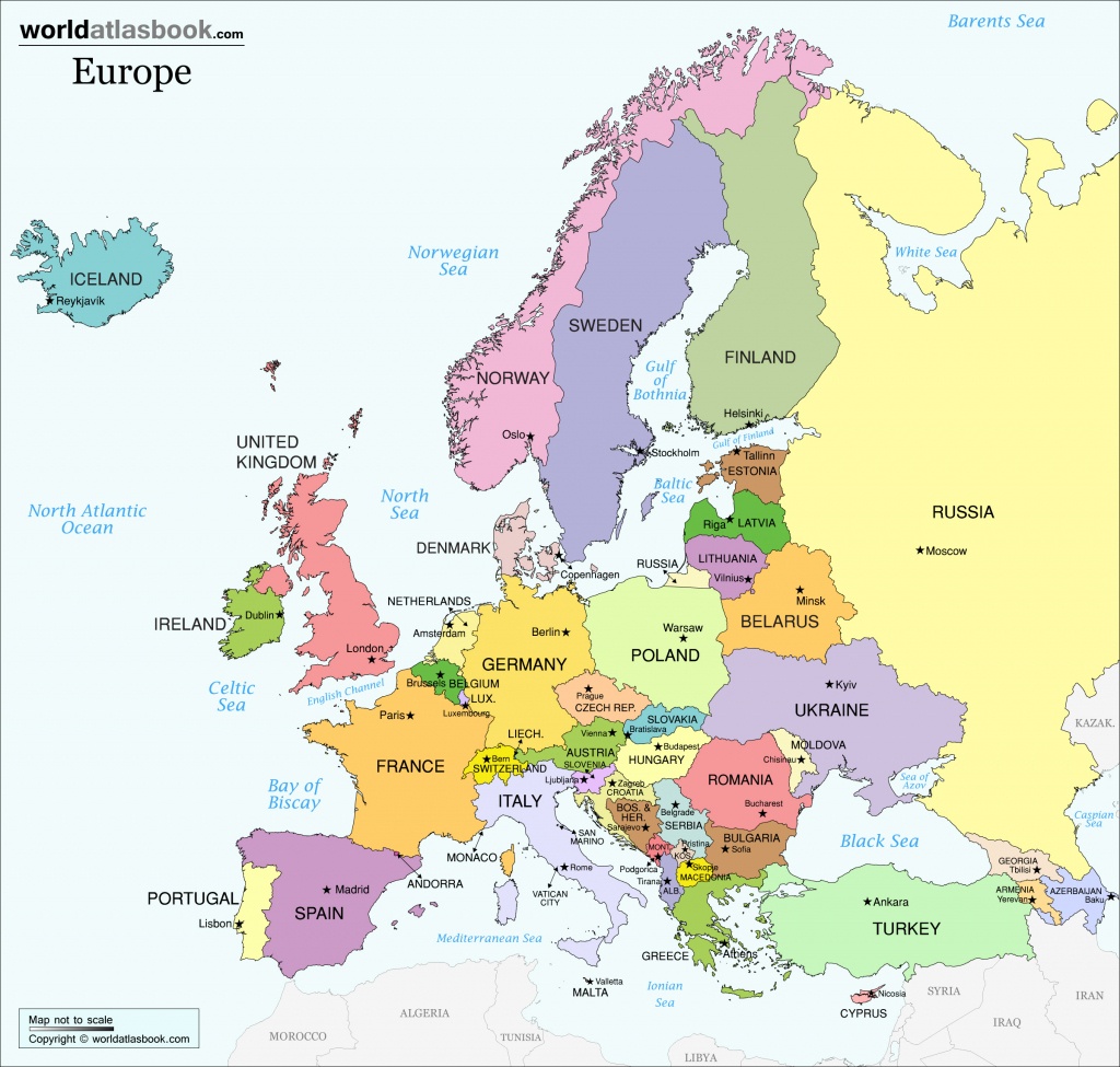 Europe Map Hd With Countries - Printable Map Of Europe With Countries And Capitals
