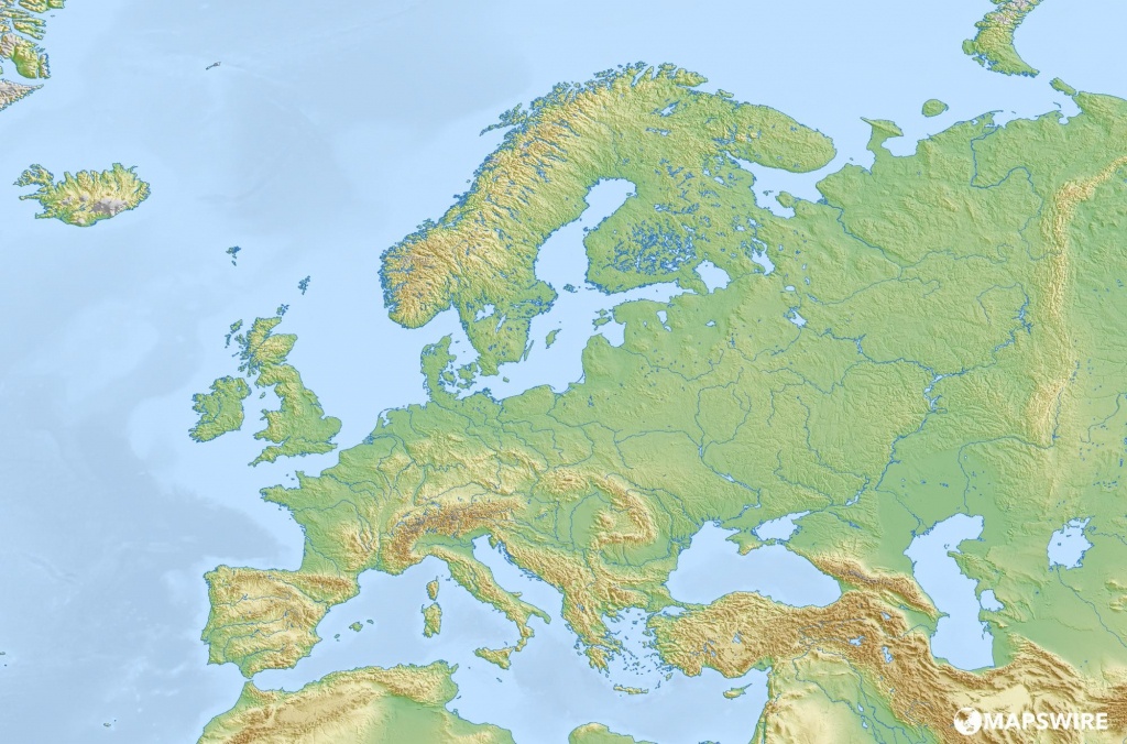 Europe Physical Map Blank Large Of 0 - World Wide Maps - Large Map Of Europe Printable