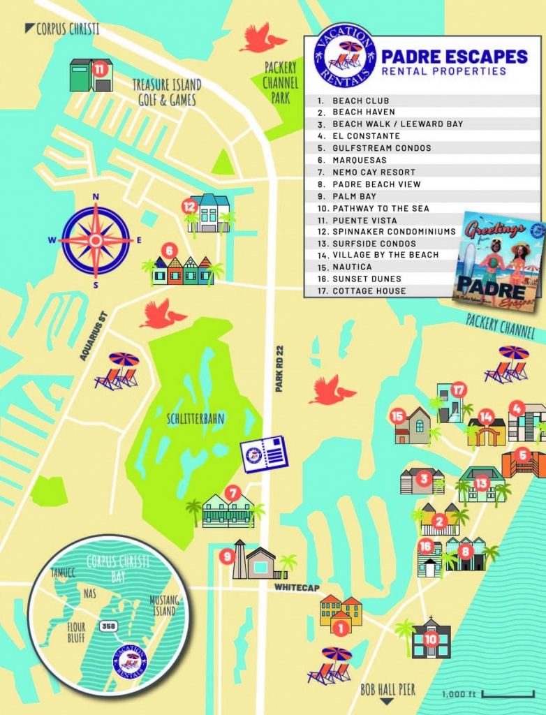 Explore North Padre Island | North Padre Island | Padre Escapes - Texas State Aquarium Map