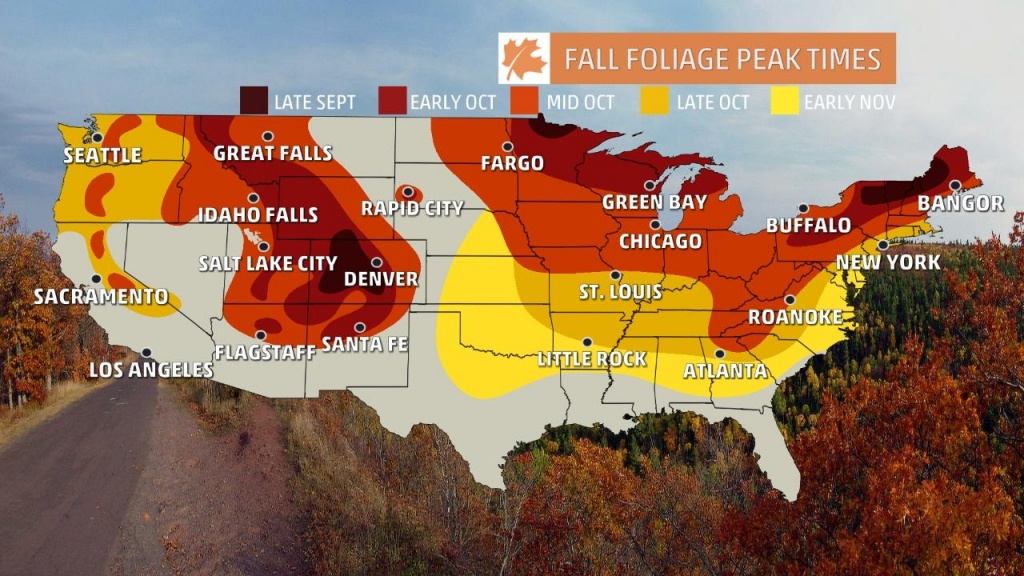 Fall Foliage Finder - Following Fall - California Fall Color Map 2017