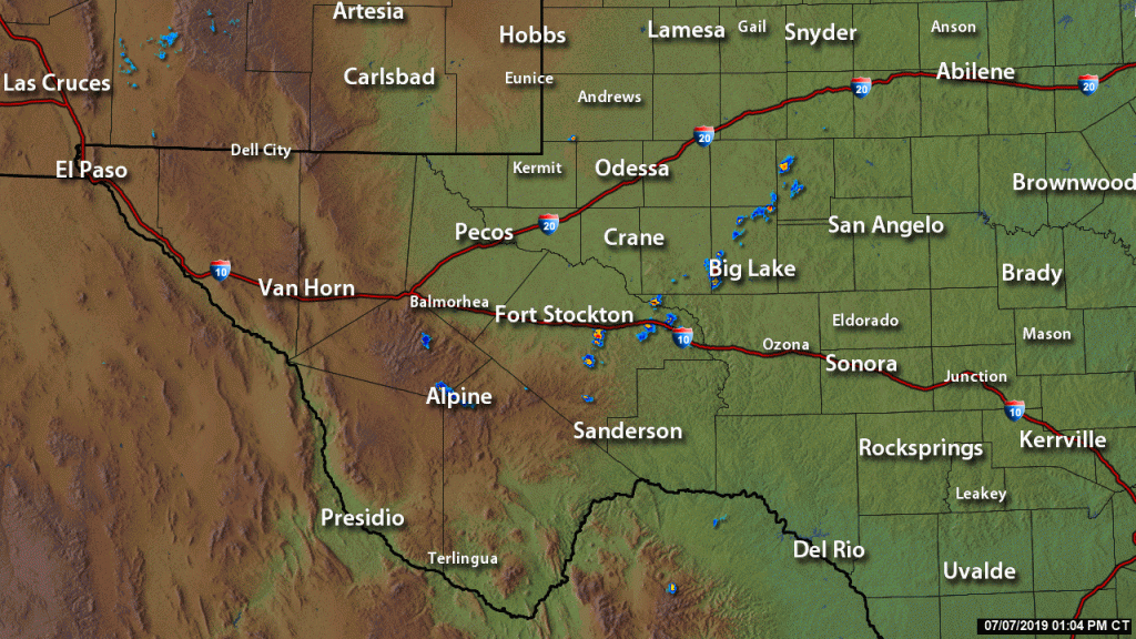 Far West Texas Radar On Khou - West Texas Weather Map