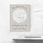 Father's Day Personal Gift Printable Star Map Custom Sky | Etsy   Printable Star Map