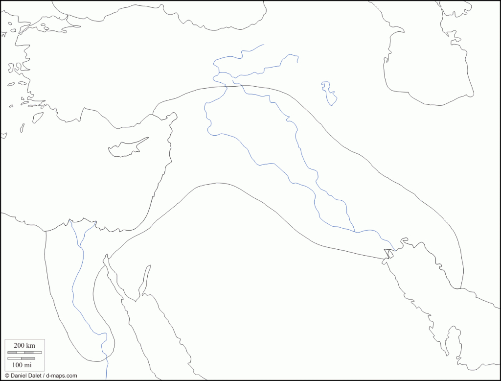 Fertile Crescent : Free Map, Free Blank Map, Free Outline Map, Free - Free Printable Map Of Mesopotamia