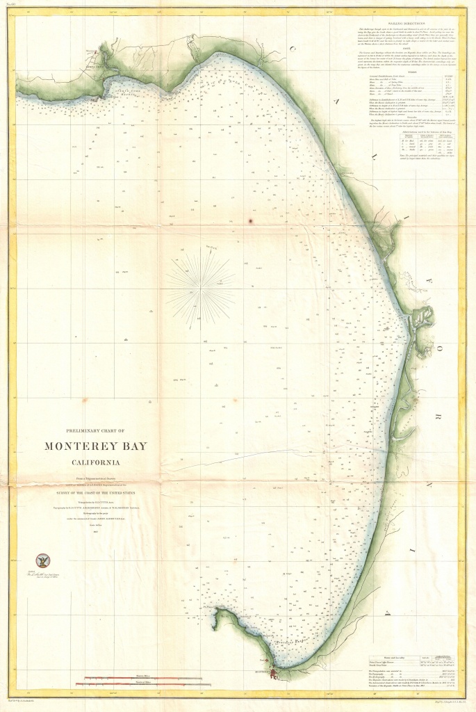File:1857 U.s. Coast Survey Map Of Monterey Bay, California - Monterey Bay California Map