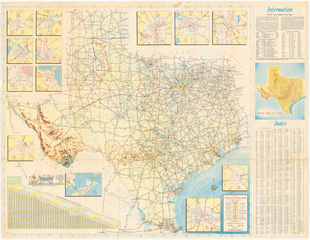 File:1956 Official Texas Highway Map Small - Wikimedia Commons - Official Texas Highway Map