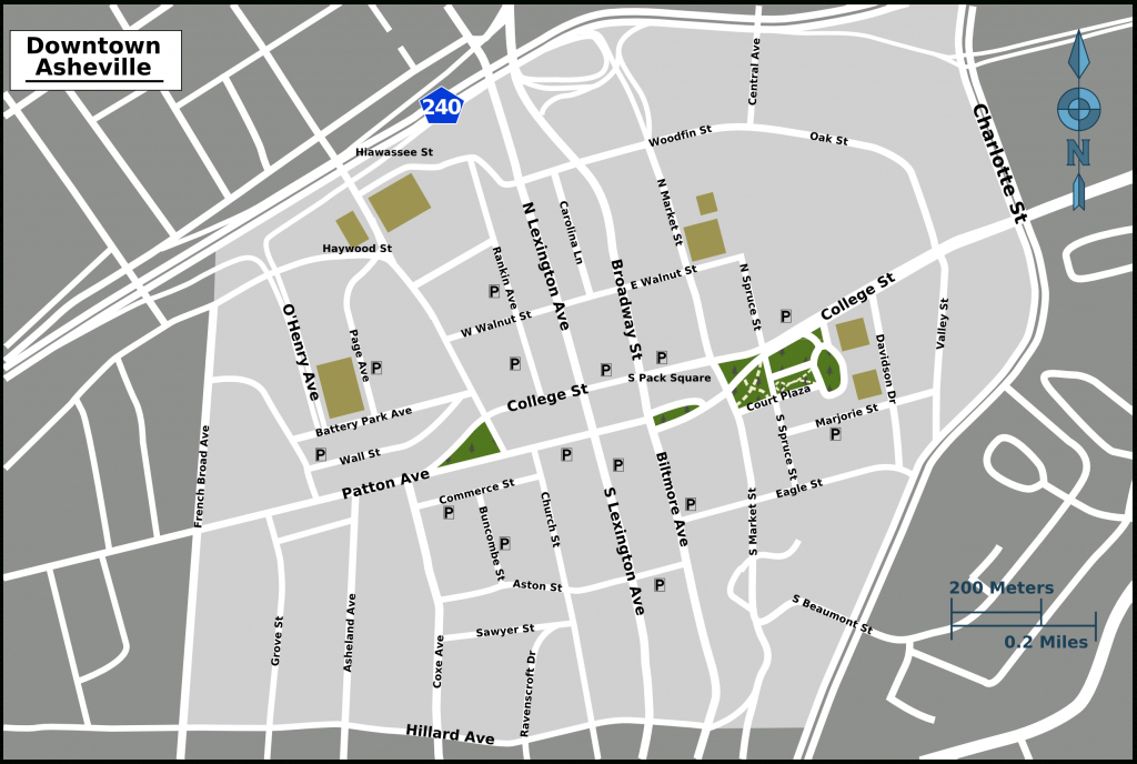 Tourist Map Of Downtown Asheville Nc