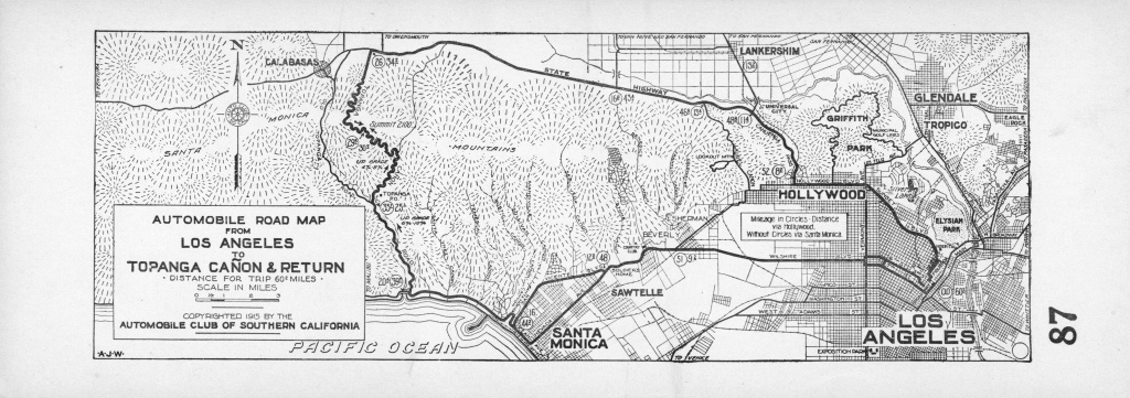 File:automobile Road Map From Los Angeles To Topanga Canon And - Aaa California Map
