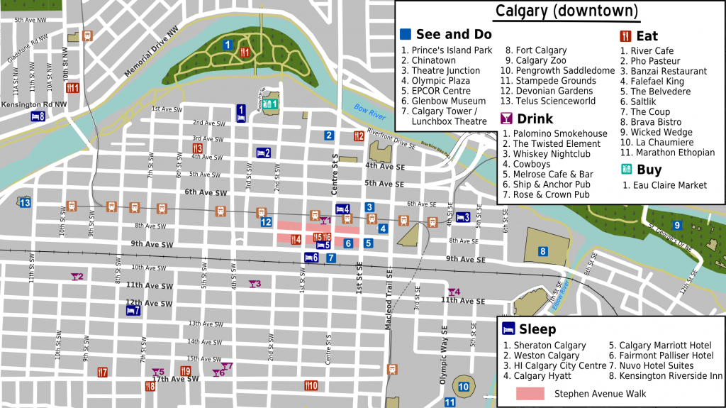 File:calgary Downtown Map - Wikimedia Commons - Printable Map Of Downtown Calgary