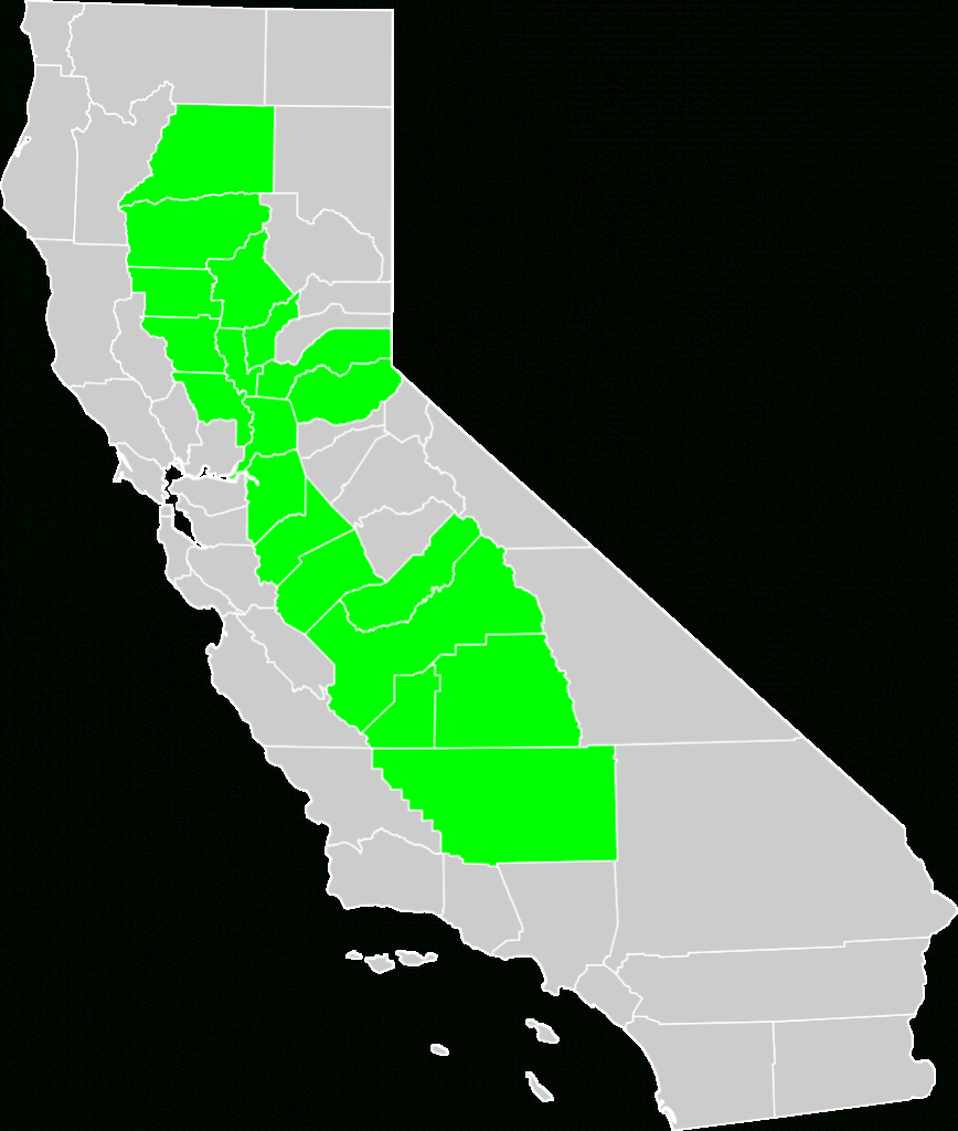 Map Of The Central Valley - Central Valley Bird Club | California