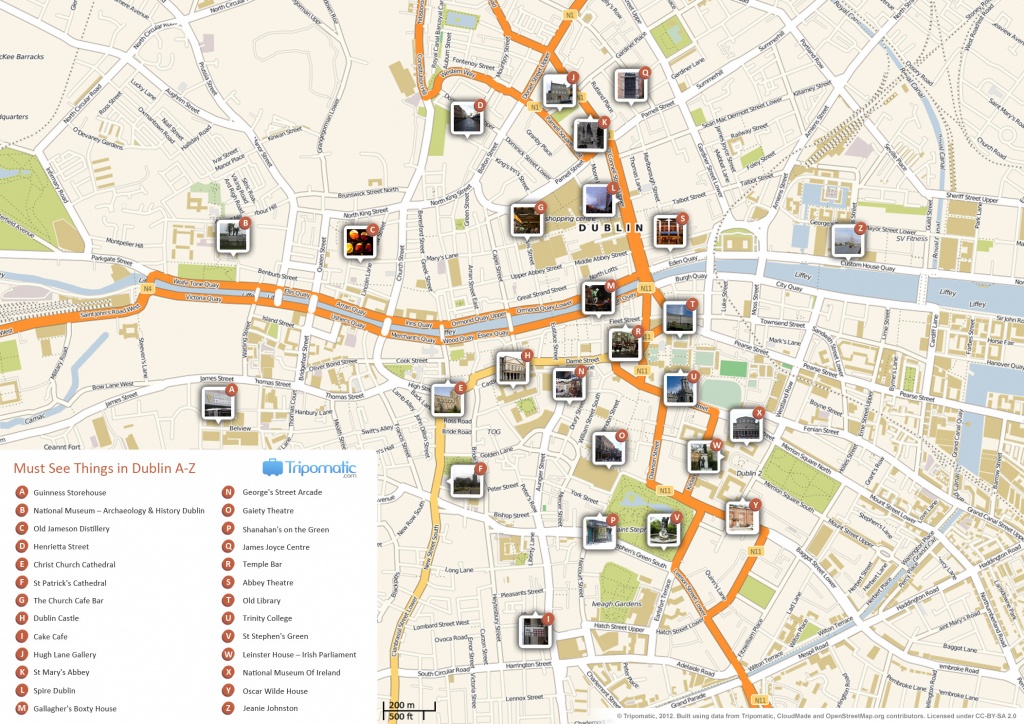File:dublin Printable Tourist Attractions Map - Wikimedia Commons - Printable Map Of Dublin