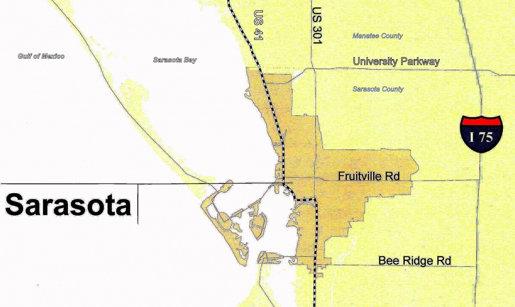 File:sarasota - City Colored Gold 2.0 - 83D40M - Map Of Tamiami - Tamiami Trail Florida Map
