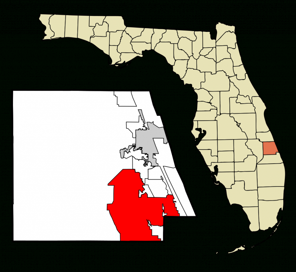 File:st. Lucie County Florida Incorporated And Unincorporated Areas - Florida Map With Port St Lucie