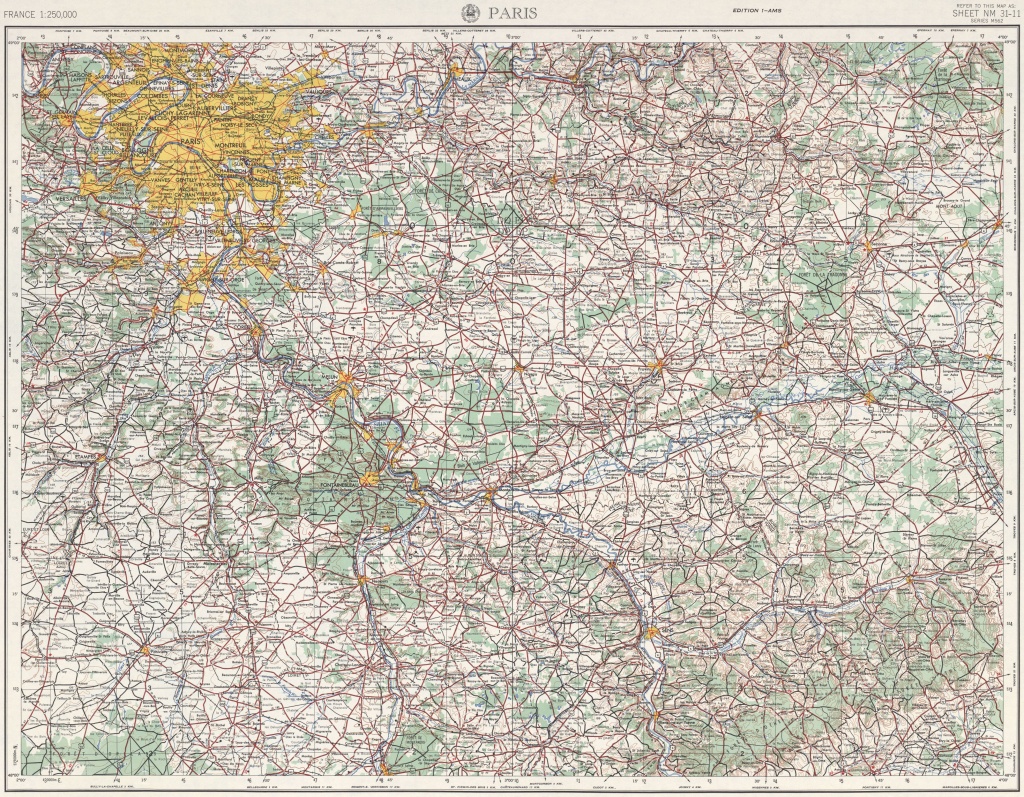File:u.s. Army Map Service, Paris 1954 - The University Of Texas At - Paris Texas Map
