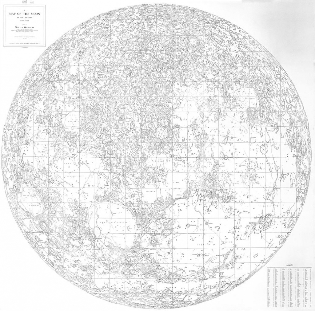 File:walter Goodacre&amp;#039;s Map Of The Moon (1910) - Wikimedia Commons - Printable Moon Map