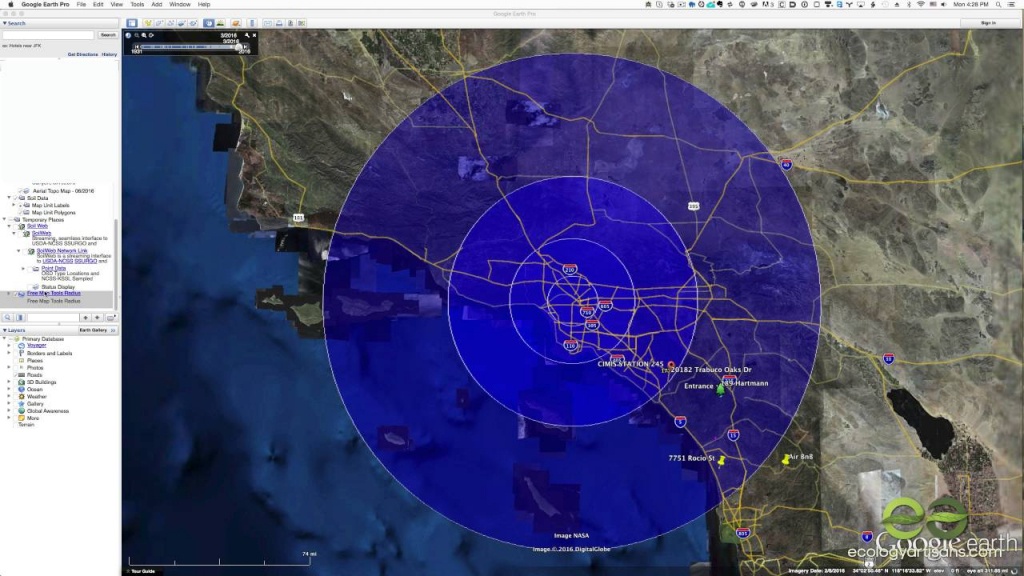 Find A Radius Around A Point On Google Maps - Printable Radius Map