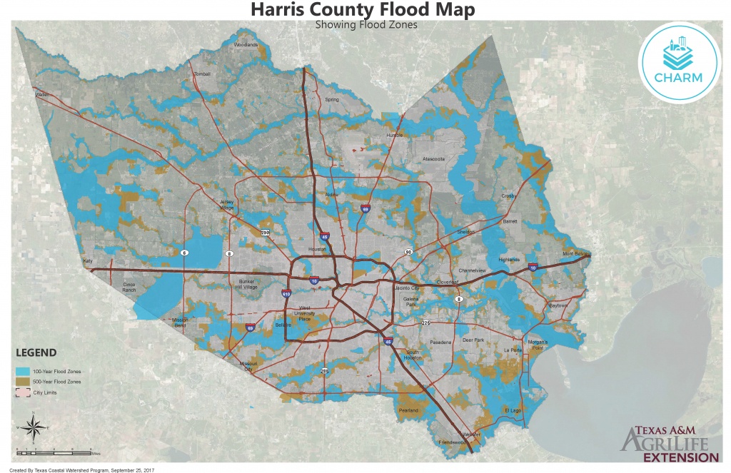 Flood Zone Maps For Coastal Counties | Texas Community Watershed - Houston Texas Flood Map