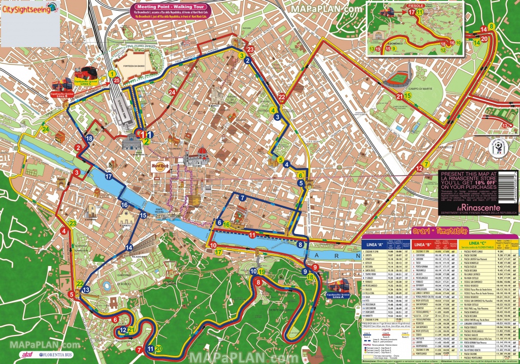 Tourist Map Of Florence Italy Printable - Printable Maps