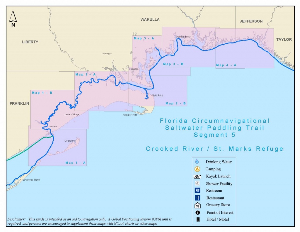 Florida Circumnavigational Saltwater Paddling Trail - Segment 5 - Alligator Point Florida Map