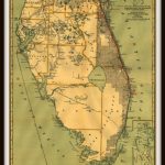 Florida East Coast Railroad Historic Map Print And Islands | Etsy   Map Of Florida East Coast