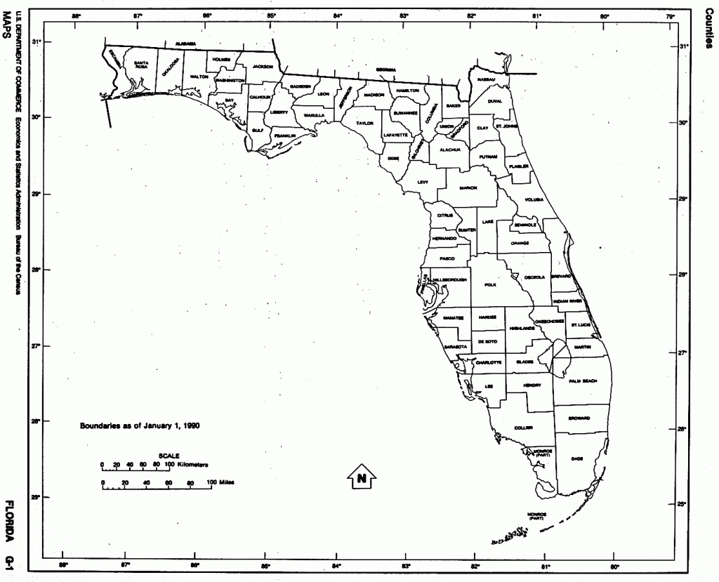 Florida Free Map - Florida County Map Printable