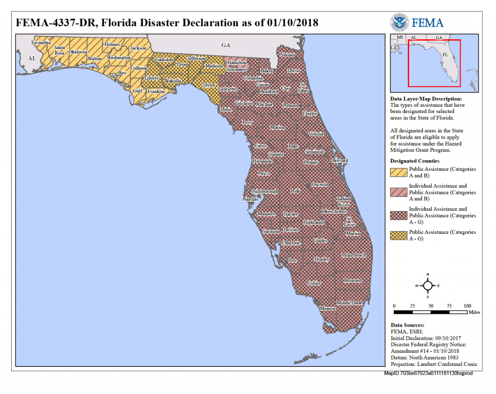 Florida Hurricane Irma (Dr-4337) | Fema.gov - Florida Disaster Map