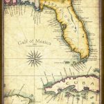 Florida Map Art 1820 11 X 14 Prints From Hand | Etsy   Florida Keys Map Art
