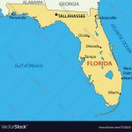 Florida   Map Royalty Free Vector Image   Vectorstock   Map Of Florida