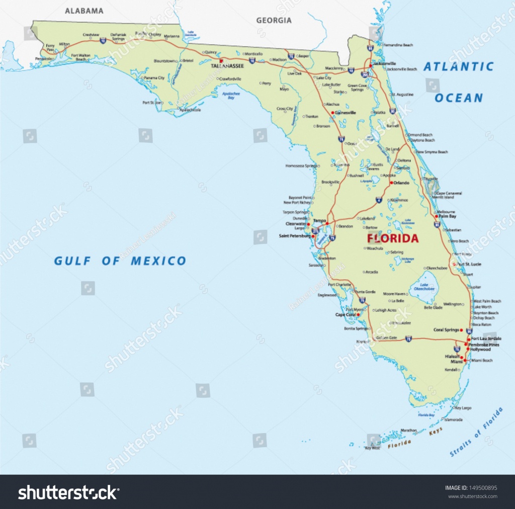 Florida Map Stock Vector (Royalty Free) 149500895 - Belle Glade Florida Map