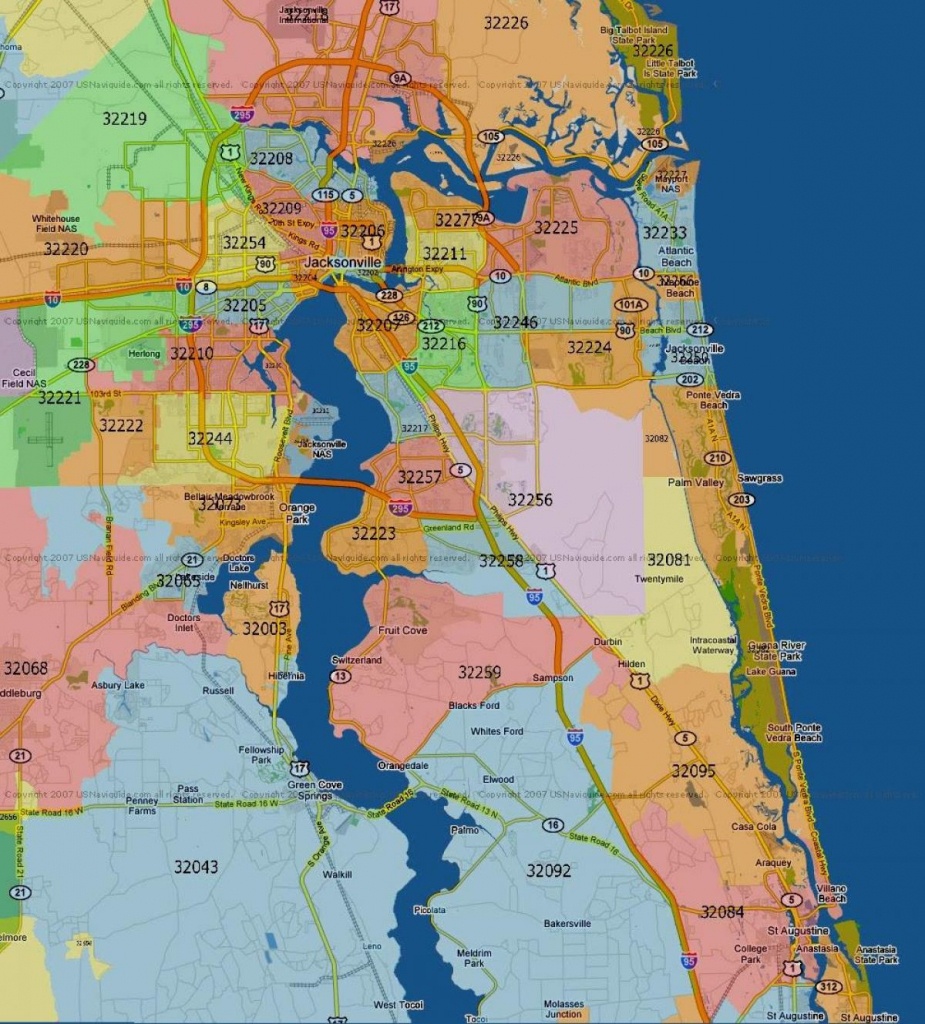 Florida Mapszip Code And Travel Information | Download Free - Ponte Vedra Florida Map