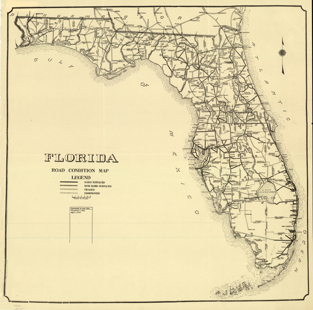 Florida Memory - Florida Road Condition Map, 1924 - Carrabelle Florida Map