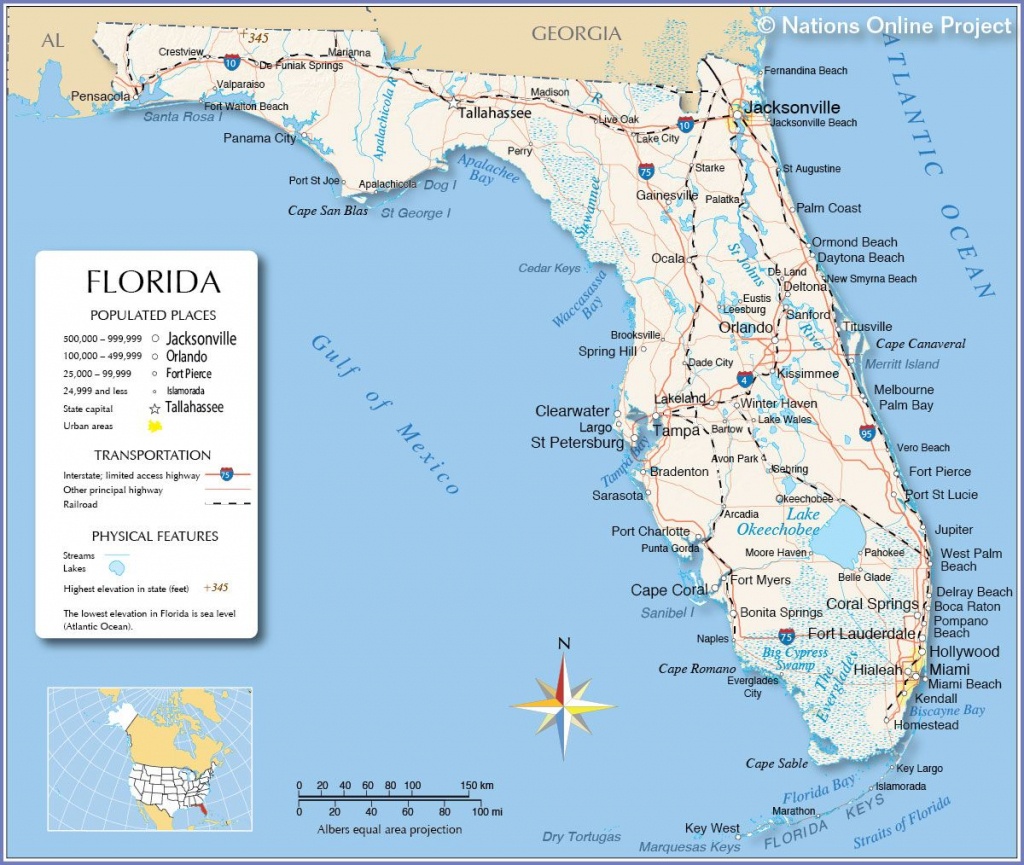 Florida - Miami, Fort Lauderdale, Hollywood, Islamorada, Orlando - Hollywood Beach Florida Map