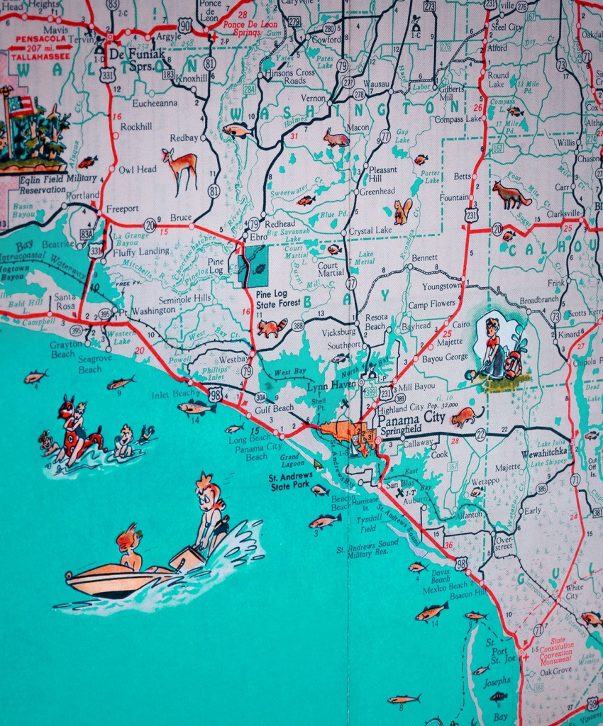 Florida Panhandle Beaches Map - Map Of Florida Panhandle Beaches