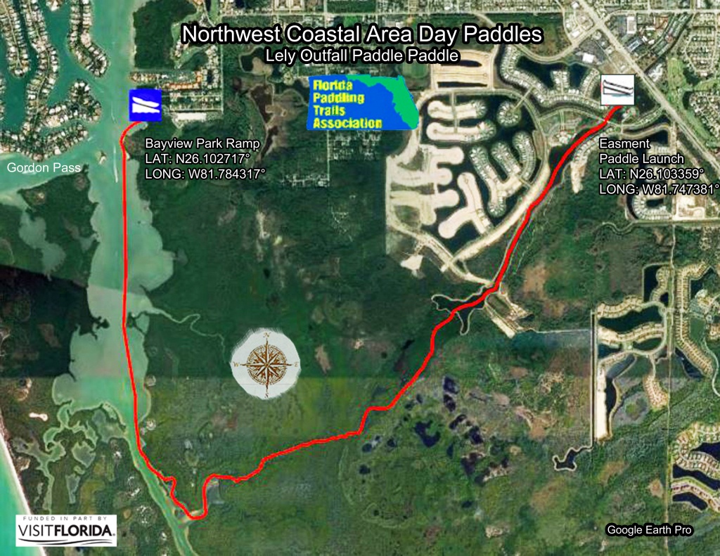 Florida Saltwater Circumnavigation Paddling Trail - Lely Florida Map