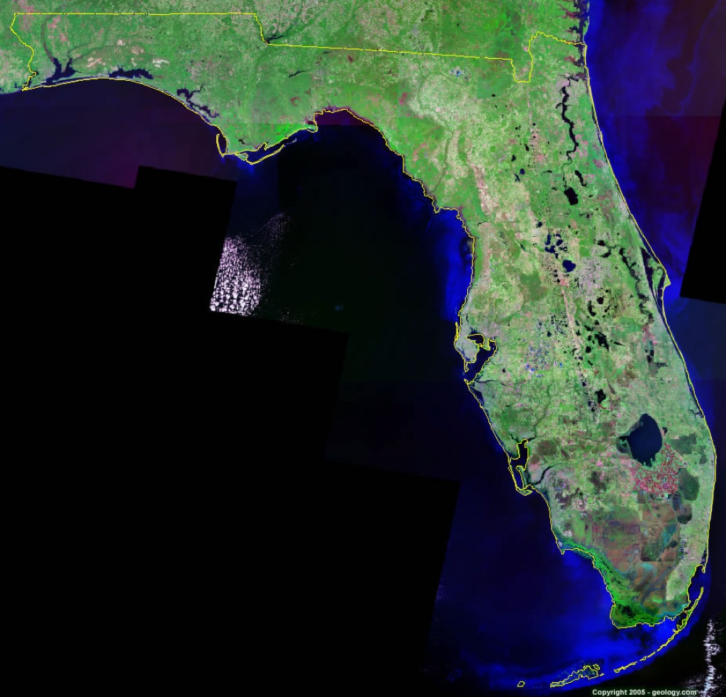 Florida Satellite Images - Landsat Color Image - Satellite Map Of Florida